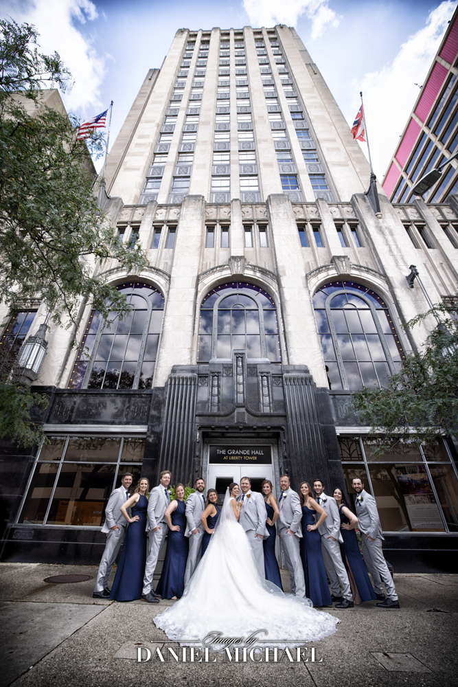 Downtown Wedding Party Photo